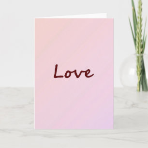 Minimalistische handgeschriebene Liebeskarte Karte