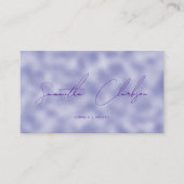 Minimalistische handgeschriebene Lila Folien und S Visitenkarte (Vorderseite)