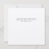 Minimalistische handgeschriebene Paare Duschplatz Einladung (Rückseite)