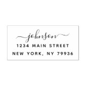 Minimalistische handgeschriebene Rücksendeadresse Gummistempel (Prägung)