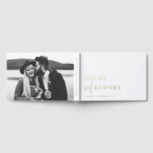 Minimalistische handgeschriebene Script-Foto-Hochz Gästebuch (Voll)