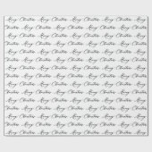 Minimalistische handgeschriebene Skripte Frohe Wei Geschenkpapier (Flach)