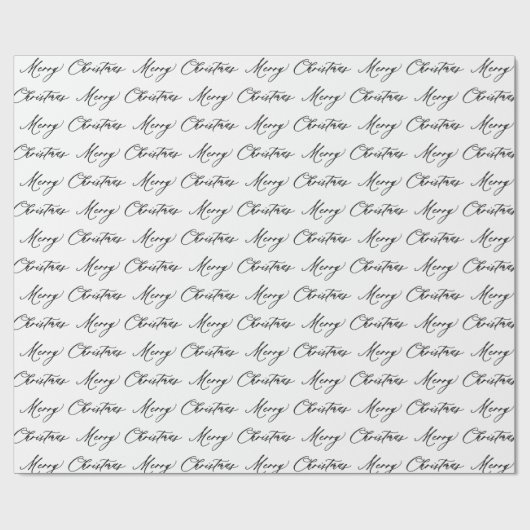 Minimalistische handgeschriebene Skripte Frohe Wei Geschenkpapier (Flach)