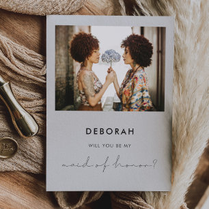 Minimalistische handgeschriebene Trauzeugin Einladung