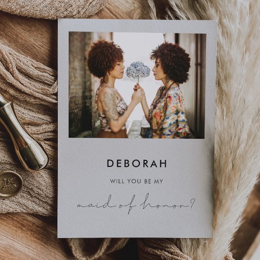 Minimalistische handgeschriebene Trauzeugin Einladung