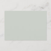 Minimalistische, handgezeichnet Reben weiße Farbe Begleitkarte (Rückseite)