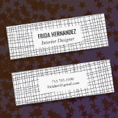 Minimalistische handgezeichnet Stripes Grid Lines Mini Visitenkarte