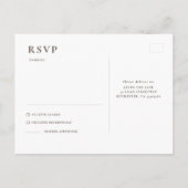 Minimalistische handgezeichnet Wildblumen Hochzeit Postkarte (Rückseite)