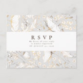 Minimalistische handgezeichnet Wildblumen Hochzeit Postkarte (Vorderseite)