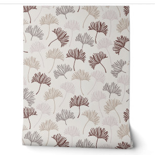 Minimalistische handgezeichnete Ginkgoblatt- und F Tapete
