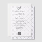 Minimalistische handgezeichnete Rings QR Code Hoch Pergament Einladungen (Versetzt (Einladung))