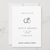 Minimalistische handgezeichnete Script-Hochzeit sp Save The Date (Vorderseite)