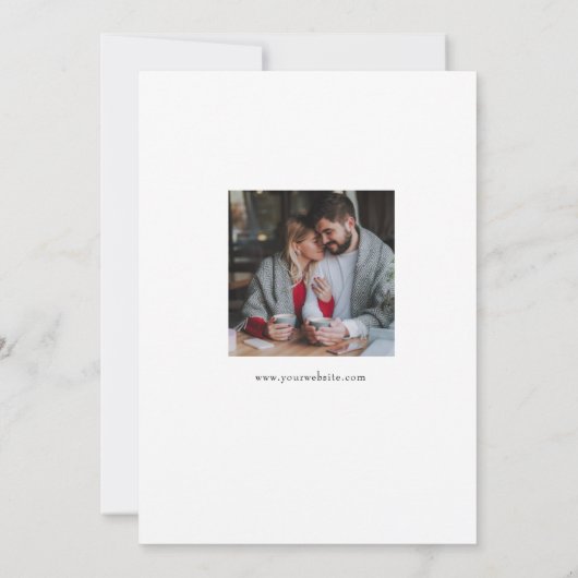 Minimalistische handgezeichnete Script-Hochzeit sp Save The Date (Rückseite)