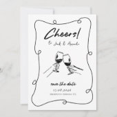Minimalistische handgezeichnete Script-Hochzeit sp Save The Date (Vorderseite)
