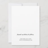 Minimalistische handgezeichnete Script-Hochzeit sp Save The Date (Rückseite)