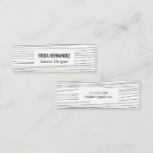 Minimalistische, handgezogene Linien Mini Visitenkarte (Vorne/Hinten)