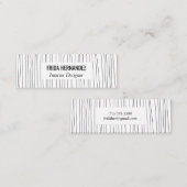 Minimalistische, handgezogene Linien Mini Visitenkarte (Vorne/Hinten)