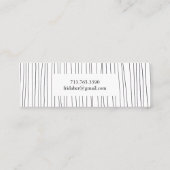 Minimalistische, handgezogene Linien Mini Visitenkarte (Rückseite)