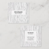 Minimalistische, handgezogene Linien Quadratische Visitenkarte (Vorne/Hinten)