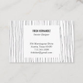 Minimalistische, handgezogene Linien Visitenkarte (Rückseite)