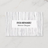 Minimalistische, handgezogene Linien Visitenkarte (Vorderseite)