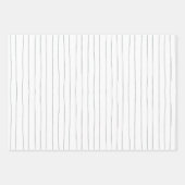 Minimalistische, handgezogene Streifen Linien Punk Geschenkpapier Set (Vorderseite 3)