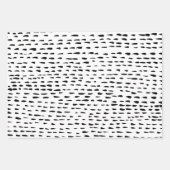 Minimalistische, handgezogene Streifen Linien Punk Geschenkpapier Set (Vorderseite)