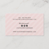 MINIMALISTISCHE HANDMADE Schwarz Visitenkarte (Rückseite)