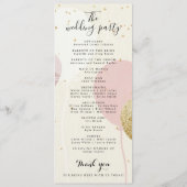 Minimalistische Handschrift, einfach moderne Hochz Programm (Rückseite)