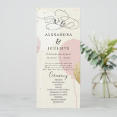 Minimalistische Handschrift, einfach moderne Hochz Programm (Stehend Vorderseite)