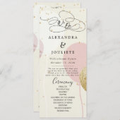 Minimalistische Handschrift, einfach moderne Hochz Programm (Vorne/Hinten)