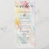 Minimalistische Handschrift, einfach moderne Hochz Programm (Vorderseite)