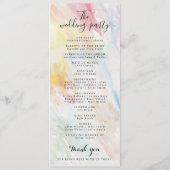 Minimalistische Handschrift, einfach moderne Hochz Programm (Rückseite)