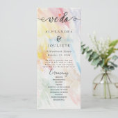 Minimalistische Handschrift, einfach moderne Hochz Programm (Stehend Vorderseite)