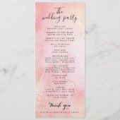 Minimalistische Handschrift, einfach moderne Hochz Programm (Rückseite)