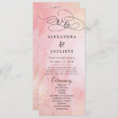 Minimalistische Handschrift, einfach moderne Hochz Programm (Vorne/Hinten)