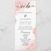 Minimalistische Handschrift, einfach moderne Hochz Programm (Vorderseite)