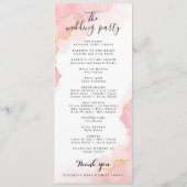 Minimalistische Handschrift, einfach moderne Hochz Programm (Rückseite)