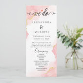 Minimalistische Handschrift, einfach moderne Hochz Programm (Stehend Vorderseite)