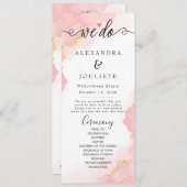 Minimalistische Handschrift, einfach moderne Hochz Programm (Vorne/Hinten)