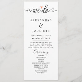 Minimalistische Handschrift, einfach moderne Hochz Programm