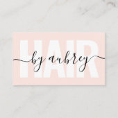 Minimalistische Handschrift Kalligrafie Haarstylis Visitenkarte (Vorderseite)