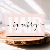 Minimalistische Handschrift Kalligrafie Haarstylis Visitenkarte