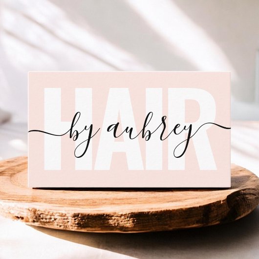 Minimalistische Handschrift Kalligrafie Haarstylis Visitenkarte