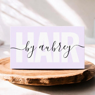 Minimalistische Handschrift Kalligrafie Haarstylis Visitenkarte