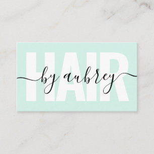 Minimalistische Handschrift Kalligrafie-Haarstylis Visitenkarte
