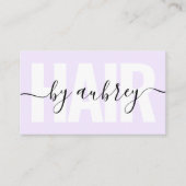 Minimalistische Handschrift Kalligrafie Haarstylis Visitenkarte (Vorderseite)