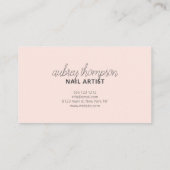 Minimalistische Handschrift Kalligraphie Danke Visitenkarte (Rückseite)