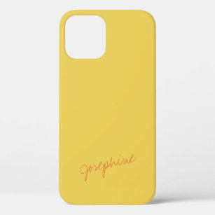 Minimalistische Handschrift Name Gelb und Orange Case-Mate iPhone Hülle