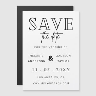 Minimalistische Handschrift Save the Date Magneteinladung